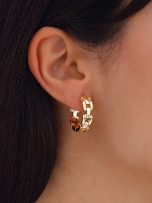 Luja Bijoux Pozłacane kolczyki-kreole rozmiar: onesize