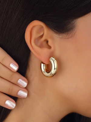 Luja Bijoux Pozłacane kolczyki-kreole rozmiar: onesize