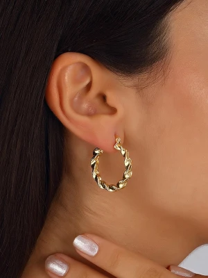 Nakkash Pozłacane kolczyki-kreole rozmiar: onesize