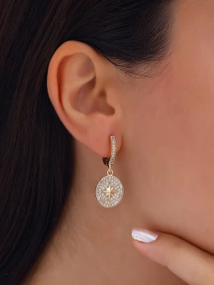 Luja Bijoux Pozłacane kolczyki z cyrkoniami rozmiar: onesize