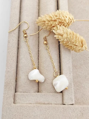 Luja Bijoux Pozłacane kolczyki z masą perłową rozmiar: onesize