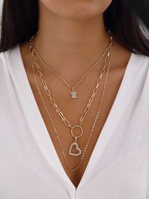 Luja Bijoux Pozłacany naszyjnik z cyrkonią rozmiar: onesize
