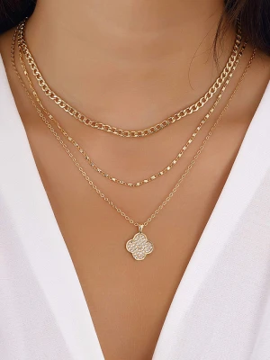 Luja Bijoux Pozłacany naszyjnik z cyrkoniami rozmiar: onesize