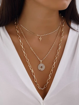 Nakkash Pozłacany naszyjnik z cyrkoniami rozmiar: onesize