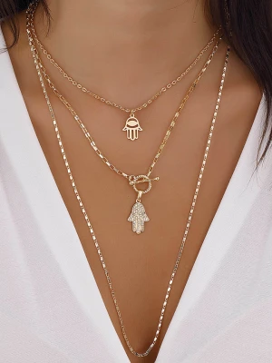 Luja Bijoux Pozłacany naszyjnik z cyrkoniami rozmiar: onesize