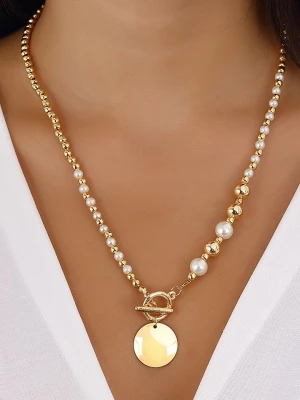 Luja Bijoux Pozłacany naszyjnik z perłami syntetycznymi rozmiar: onesize