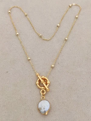 Luja Bijoux Pozłacany naszyjnik z zawieszką - dł. 44 cm rozmiar: onesize