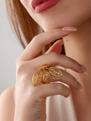 Luja Bijoux Pozłacany pierścionek rozmiar: onesize