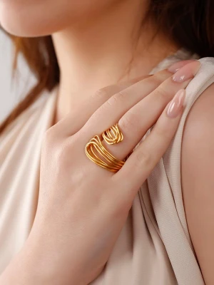 Luja Bijoux Pozłacany pierścionek rozmiar: onesize