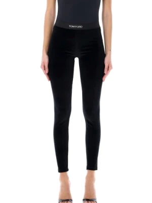 Luksusowe Velour Signature Leggings Tom Ford