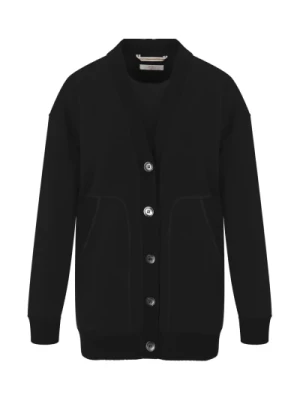 Luksusowy Czarny Maxi Sweter z Kaszmiru dla Kobiet Fedeli