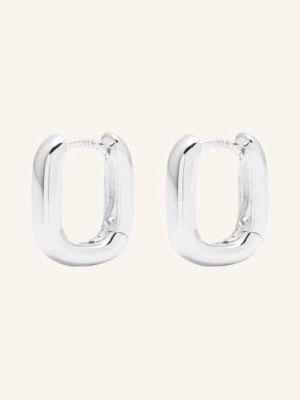 Lulu Copenhagen Kolczyki Koła Chunky Square silber