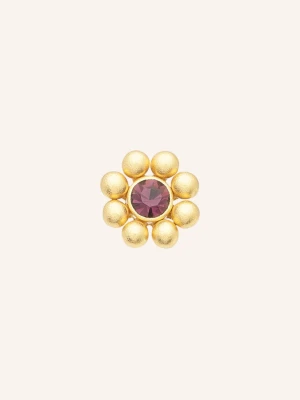 Lulu Copenhagen Kolczyki Wkrętki Bouquet Crystal Flower gold