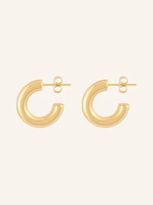 Lulu Copenhagen Kreolki Non Hoops Chunky Small Ze Srebra Sterling 925 gold