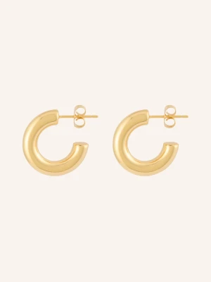 Lulu Copenhagen Kreolki Non Hoops Chunky Small Ze Srebra Sterling 925 gold