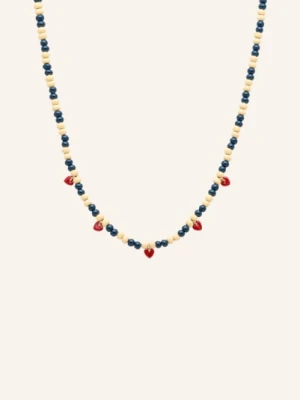 Lulu Copenhagen Naszyjnik Color Ball Heart blau