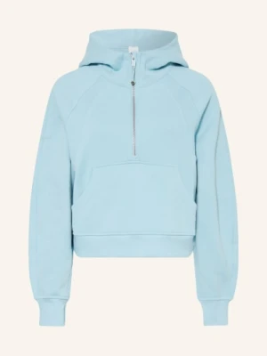 Lululemon Bluza Z Kapturem Scuba Oversized Half Zip blau