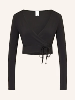 Lululemon Koszula W Stylu Kopertowym Nulu™ Long-Sleeve Cropped Wrap schwarz