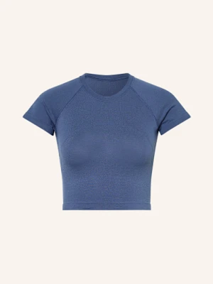 Lululemon Krótka Koszulka Do Biegania Swiftly Tech Cropped Short Sleeve 2.0 blau