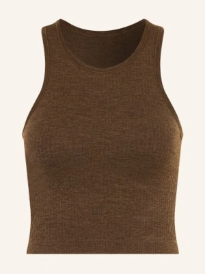 Lululemon Krótki Top Ebb To Street braun