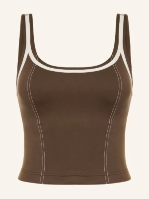 Lululemon Krótki Top Glow Up C/D braun brązowy