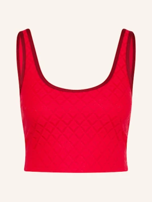 Lululemon Krótki Top Textured Mesh rot
