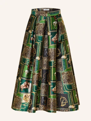 Lunatica Milano Plisowana Spódnica gruen