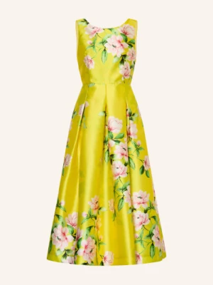 Lunatica Milano Satyna Sukienka Greta gelb