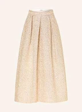 Lunatica Milano Spódnica Z Błyszczącą Przędzą beige