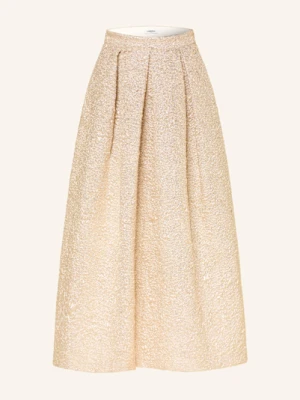 Lunatica Milano Spódnica Z Błyszczącą Przędzą beige