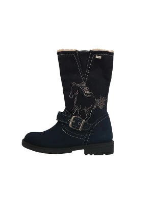 Lurchi Skórzane botki "Heidi" w kolorze granatowym rozmiar: 38