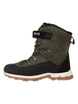 Lurchi Skórzane botki "Laurin Tex" w kolorze oliwkowo-czarnym rozmiar: 40