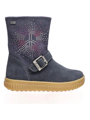 Lurchi Skórzane botki zimowe "Yanni" w kolorze granatowym rozmiar: 29