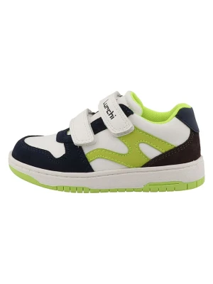 Lurchi Skórzane sneakersy "Gerd" w kolorze zielono-biało-granatowym rozmiar: 29