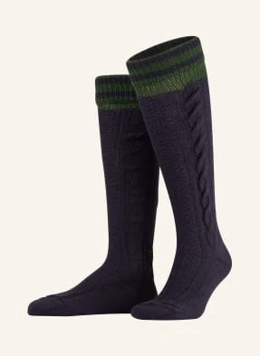 Lusana Podkolanówki Do Stroju Ludowego Z Wełny Merino blau