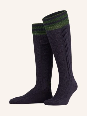 Lusana Podkolanówki Do Stroju Ludowego Z Wełny Merino blau