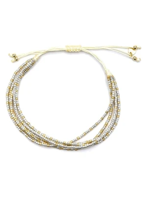 Luxenter Bransoletka w kolorze kremowym rozmiar: onesize