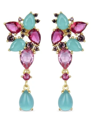 Luxenter Kolczyki-wkrętki z kwarcem i cyrkoniami rozmiar: onesize