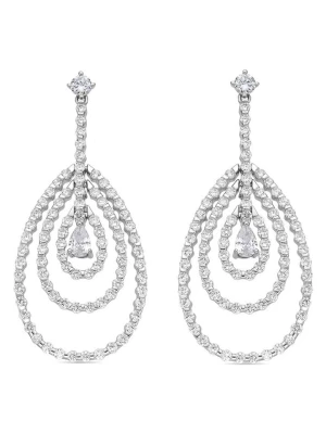 Luxenter Srebrne kolczyki-wkrętki z cyrkoniami rozmiar: onesize