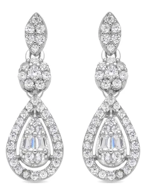 Luxenter Srebrne kolczyki-wkrętki z cyrkoniami rozmiar: onesize