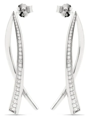 Luxenter Srebrne kolczyki-wkrętki z cyrkoniami rozmiar: onesize