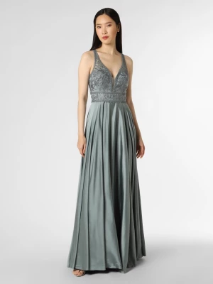 Luxuar Fashion Damska sukienka wieczorowa Kobiety Koronka niebieski|zielony jednolity,