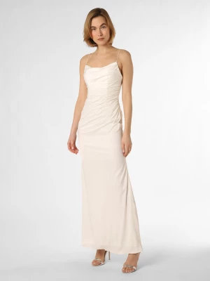 Luxuar Fashion Damska sukienka wieczorowa Kobiety Satyna biały jednolity,