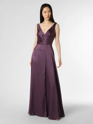 Luxuar Fashion Damska sukienka wieczorowa Kobiety Satyna lila jednolity,