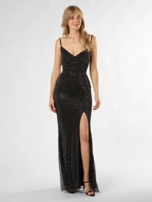 Luxuar Fashion Damska sukienka wieczorowa Kobiety Sztuczne włókno czarny jednolity,