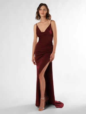 Luxuar Fashion Damska sukienka wieczorowa Kobiety Sztuczne włókno czerwony jednolity,