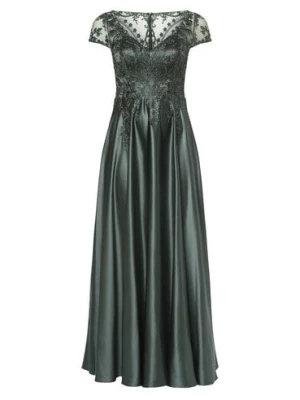 Luxuar Fashion Damska sukienka wieczorowa Kobiety Sztuczne włókno zielony jednolity,