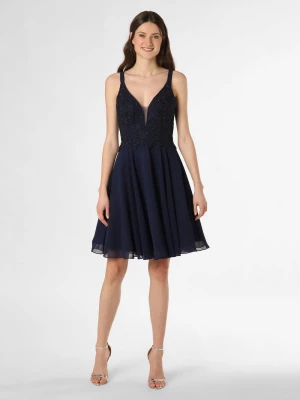 Luxuar Fashion Damska sukienka wieczorowa Kobiety Szyfon niebieski jednolity,