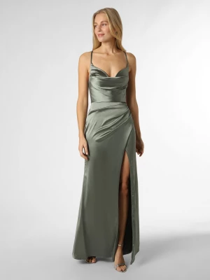 Luxuar Fashion Damska sukienka wieczorowa Kobiety zielony jednolity,