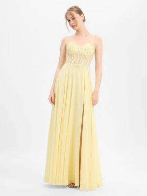 Luxuar Fashion Damska sukienka wieczorowa Kobiety żółty,